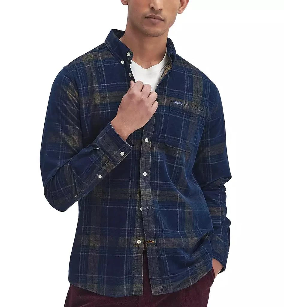 Barbour Men's Southfield Tailored-Fit Highland Check Button Down Corduroy Shirt 1