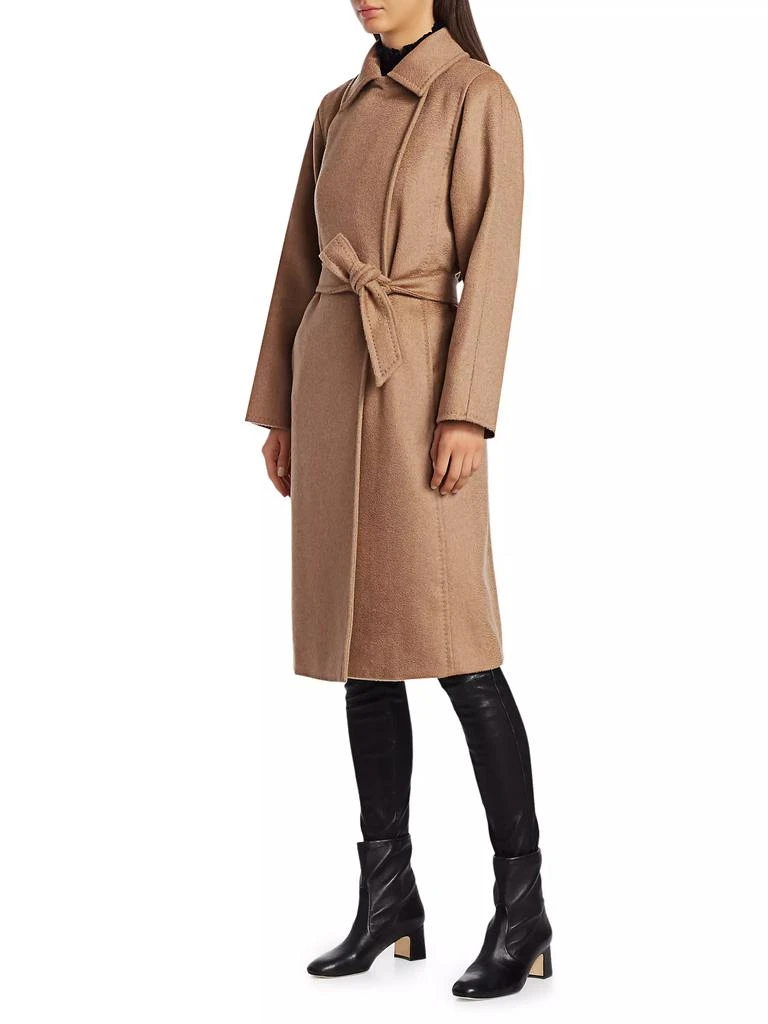 Max Mara Manuela Icon Camel Hair Wool Wrap Coat 4