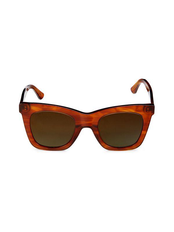 DIFF Eyewear Kaia 50MM Rectangle Sunglasses