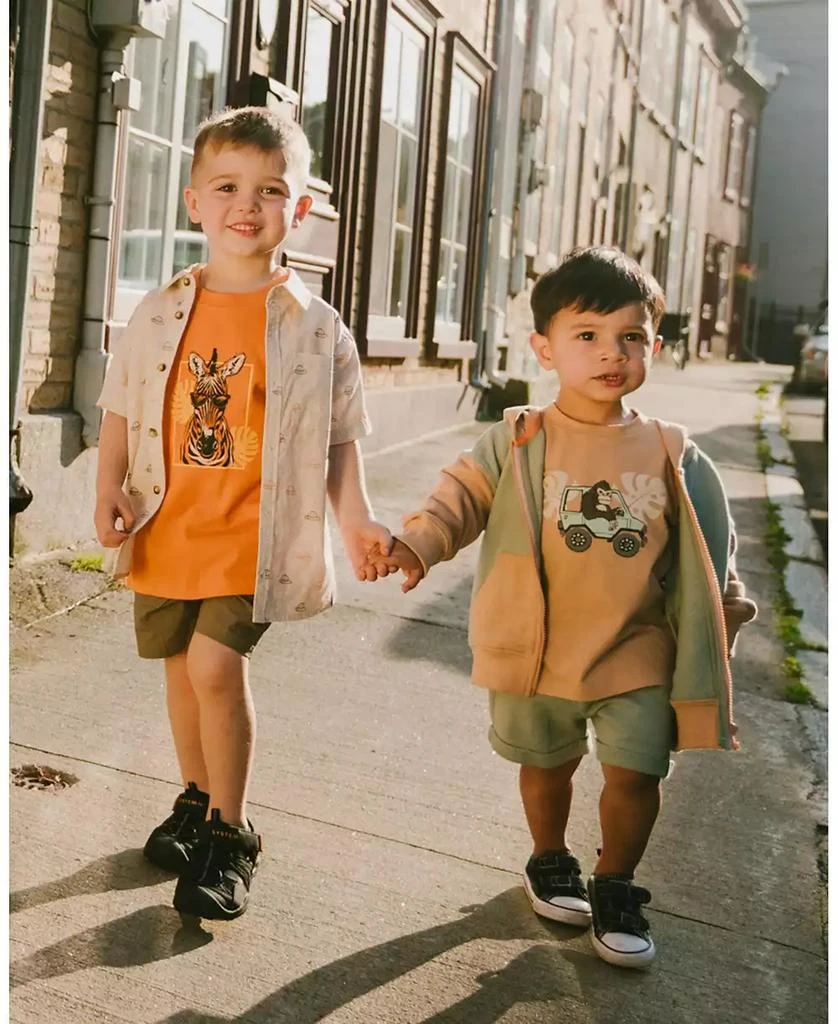 Deux par Deux Toddler Boys French Terry Shorts Mint Green 2