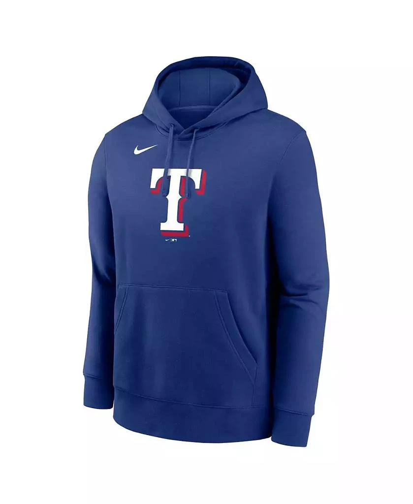NIKE Men's Royal Texas Rangers Logo Club Fleece Pullover Hoodie 2