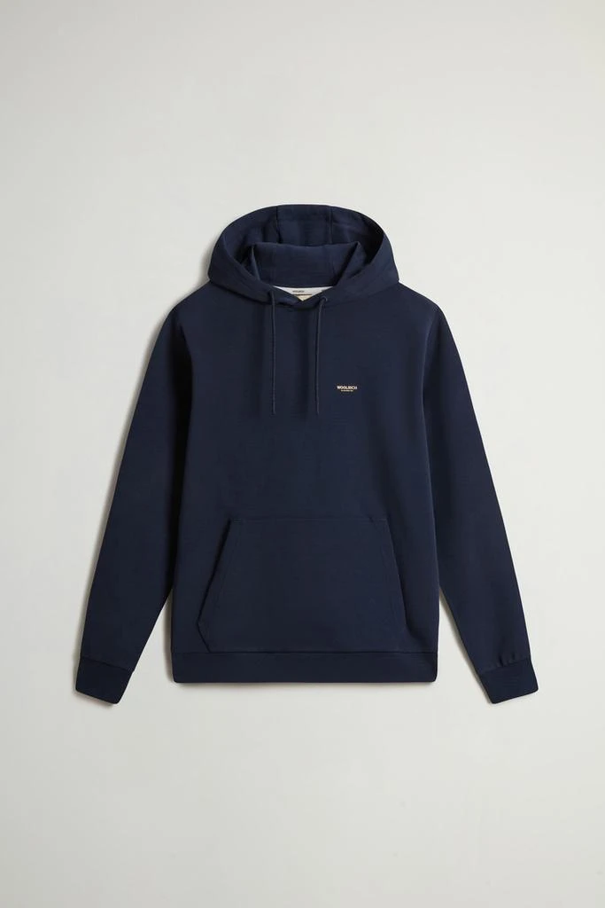 Woolrich Hooded Sweatshirt in Cotton-Blend Interlock - Men - Black 5