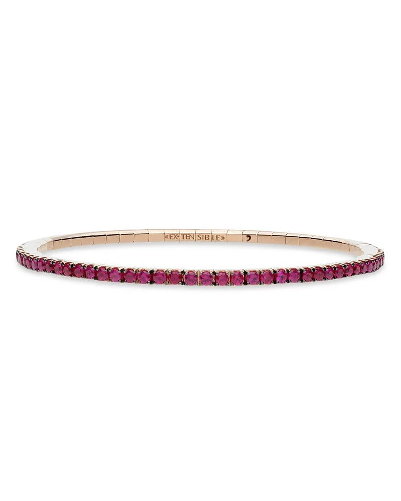 EXTENSIBLE 14K Rose Gold Ruby Stretch Tennis Bracelet 1