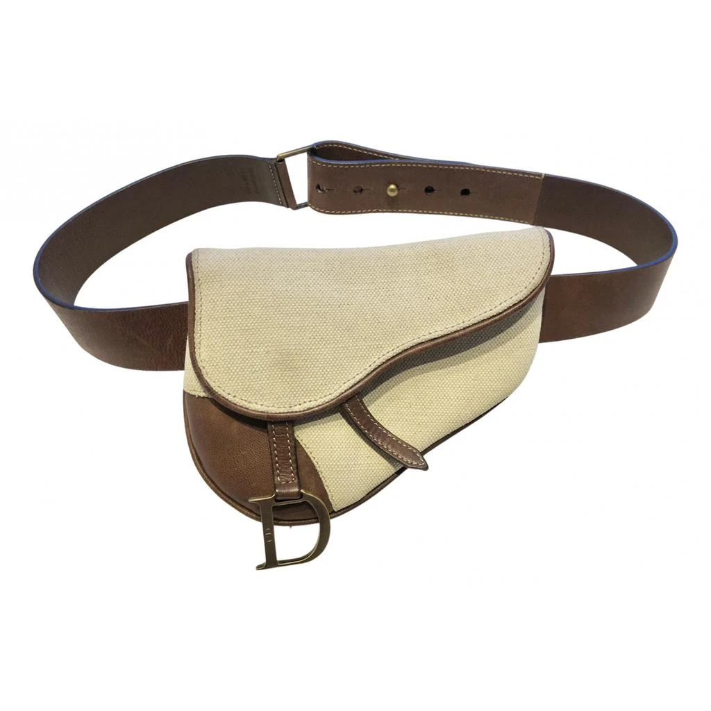 Dior Dior Saddle Vintage linen handbag 1