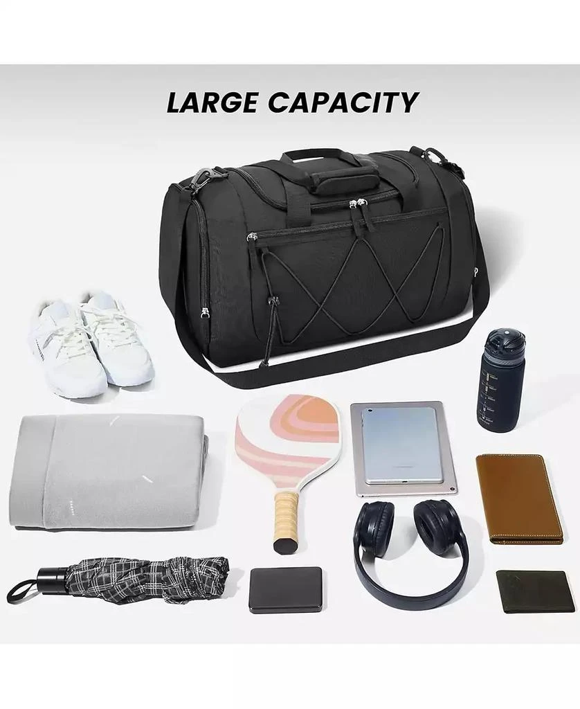 Urtala Gym Bag for Men - 21 Inches Duffle Bag for Travel Lightweight Duffel Bag with Shoe Compartment Personal Item Travel Bag Weekender Bag for Travel Sports Gym - Black 7