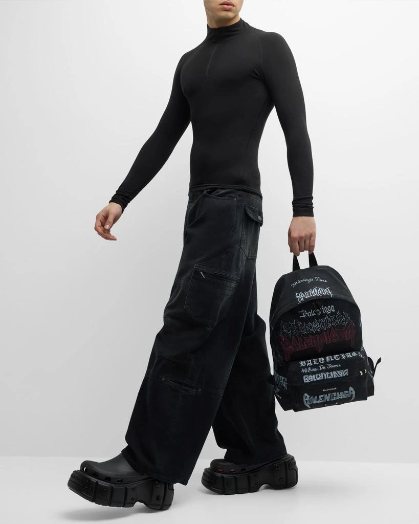 Balenciaga Men's Explorer DIY Metal Allover Backpack 4