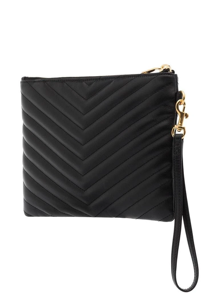 Yves Saint Laurent BLACK PADDED ZIP POUCH 3