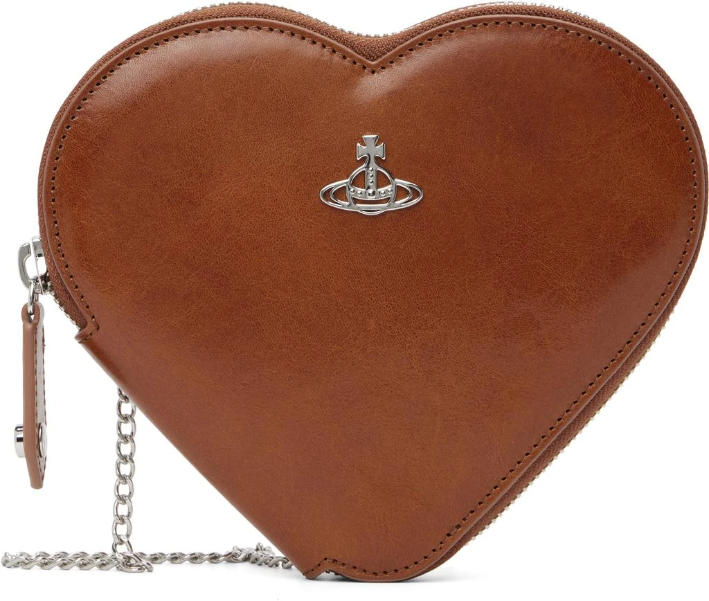Vivienne Westwood Brown New Heart Crossbody Bag