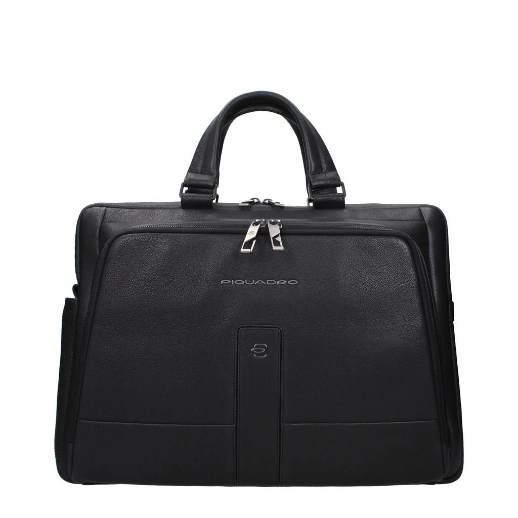 PIQUADRO Piquadro Black Leather Business And Laptop Bags 1