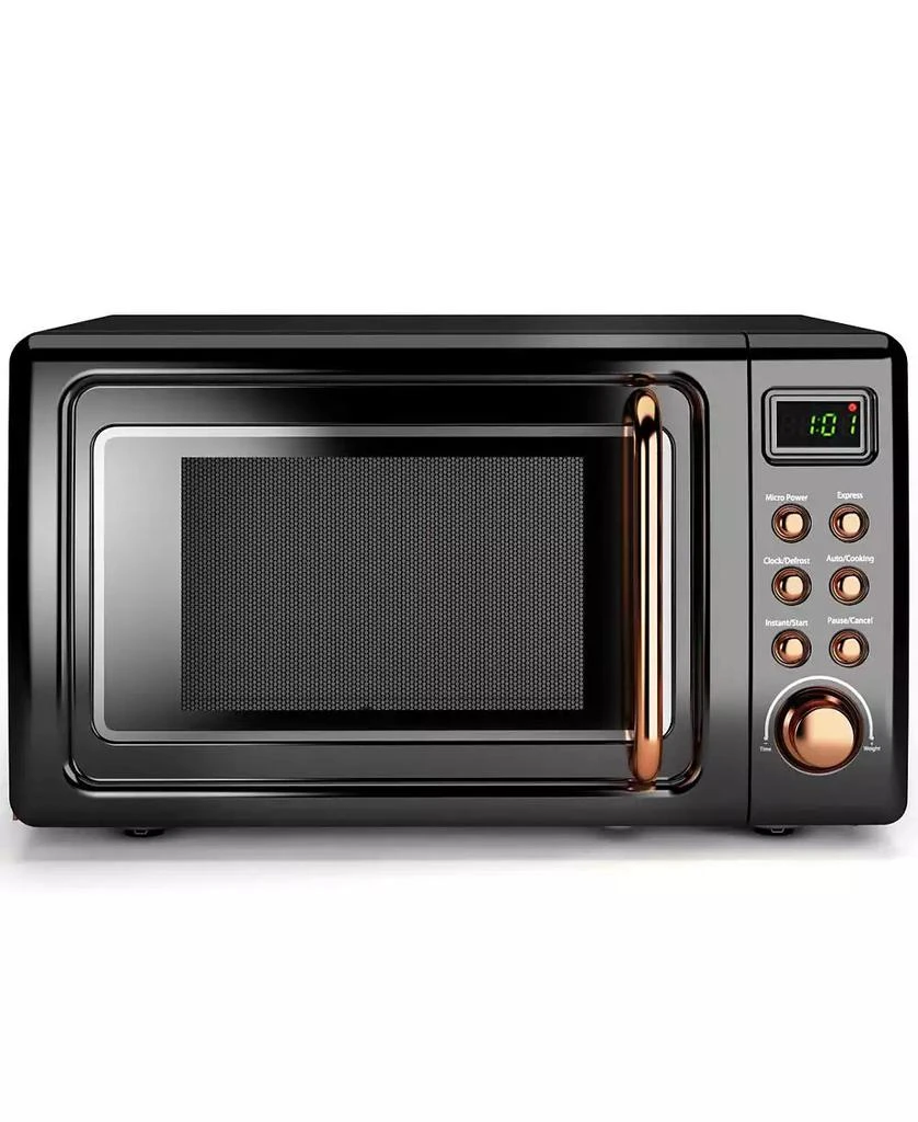 Costway 0.7Cu.ft 700W LED Retro Countertop Microwave Oven