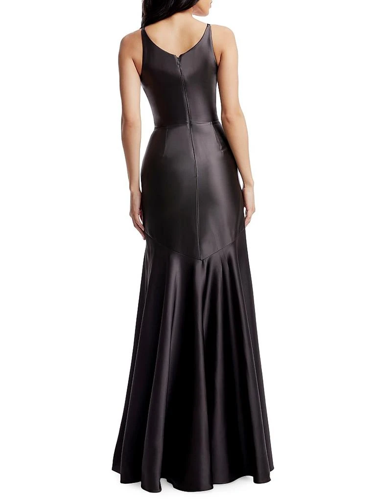 Dress The Population Shirley Seamed Satin Gown 5
