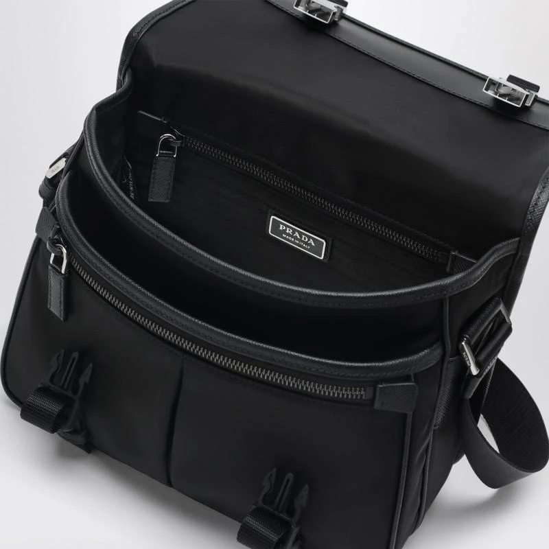 Prada Black shoulder bag in Re-Nylon and Saffiano leather 5