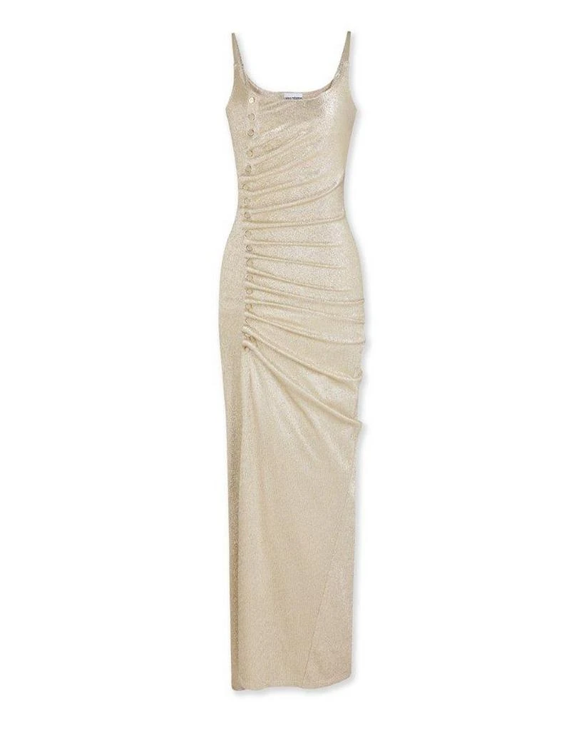 Rabanne Women's Gathered Lurex Maxi Dress - Silver - Size 44 FR/12 US Rabanne Women's Gathered Lurex Maxi Dress - Silver - Size 44 FR/12 US