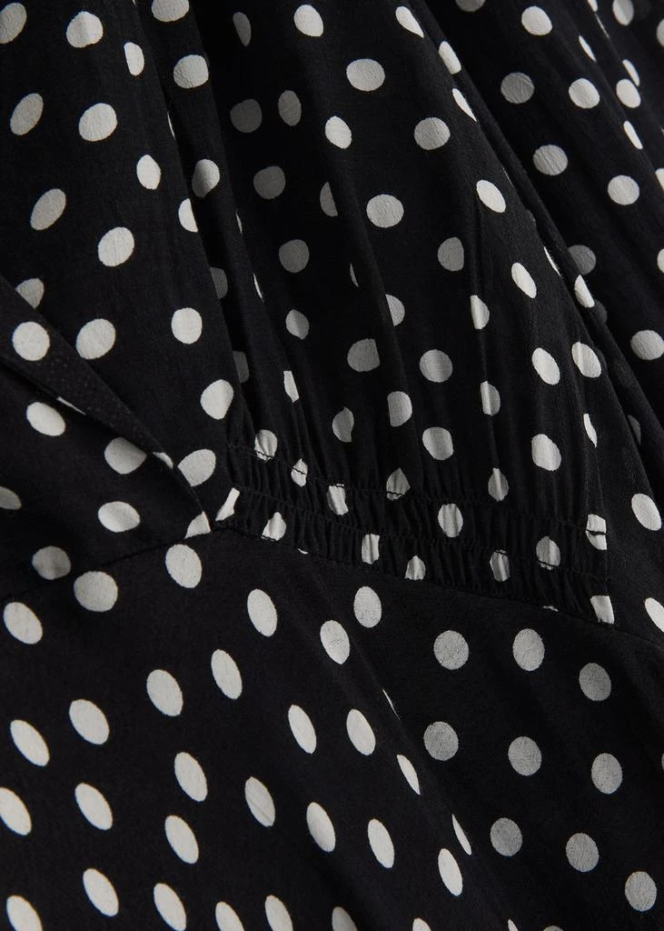 Rixo Lynne polka dot woven midi dress 5
