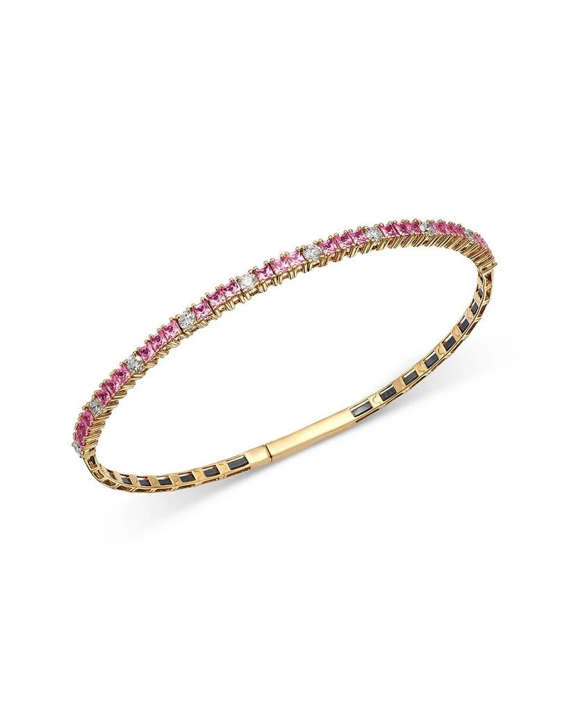 Bloomingdale
s Fine Collection Pink Sapphire 
Diamond Bracelet in 14K Yellow Gold 1