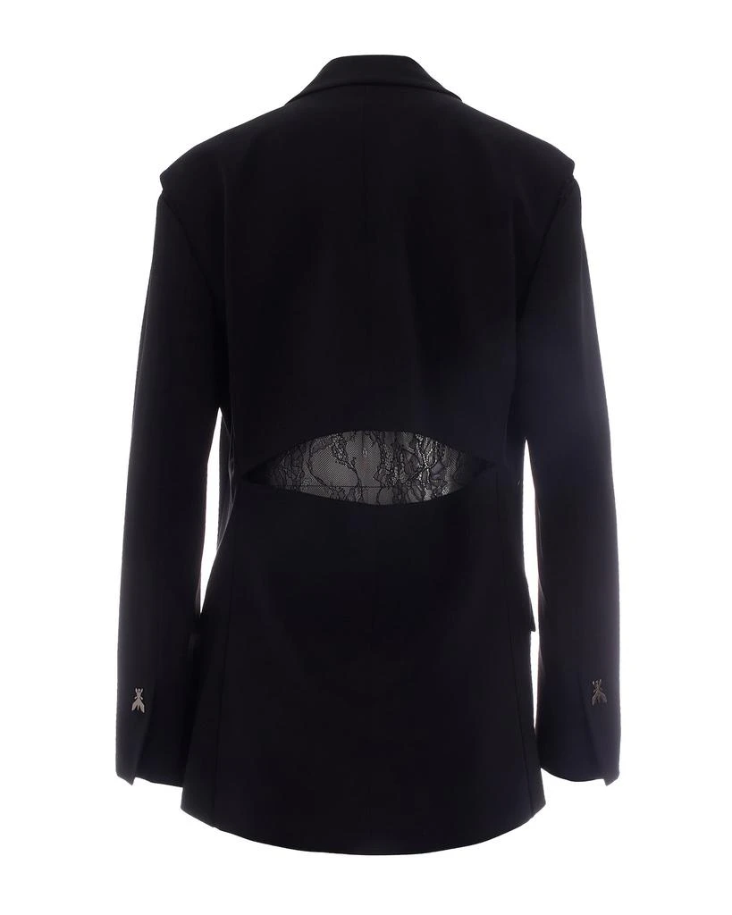 PATRIZIA Black Crepe Oversized Blazer 2