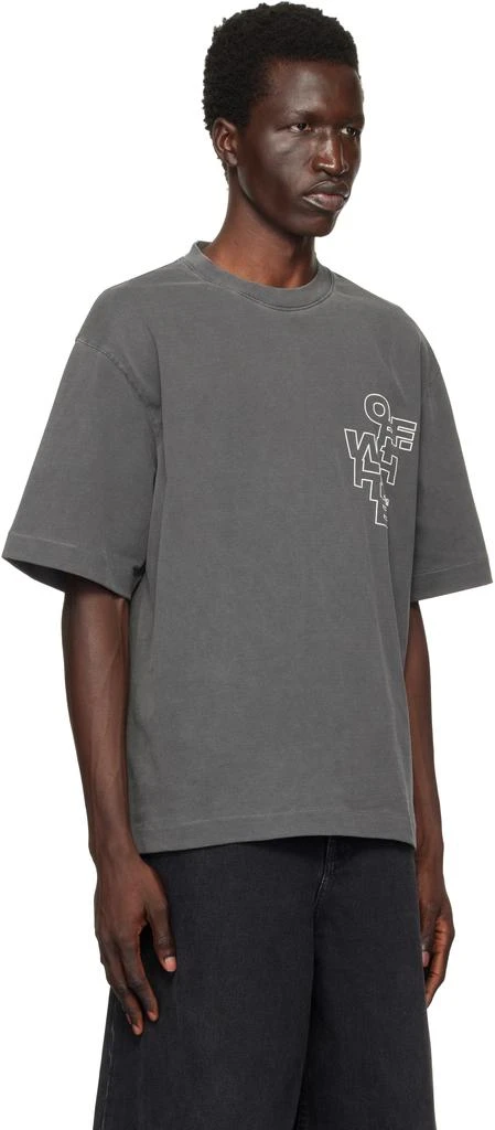 Off-White Black Outline Arrow Skate T-shirt 2