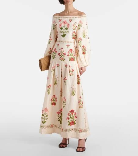 knee length dresses for ladies Valdis Linen Dress, White