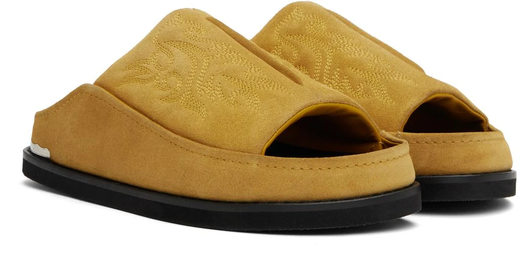 Toga Virilis Tan Embroidered Sandals 4