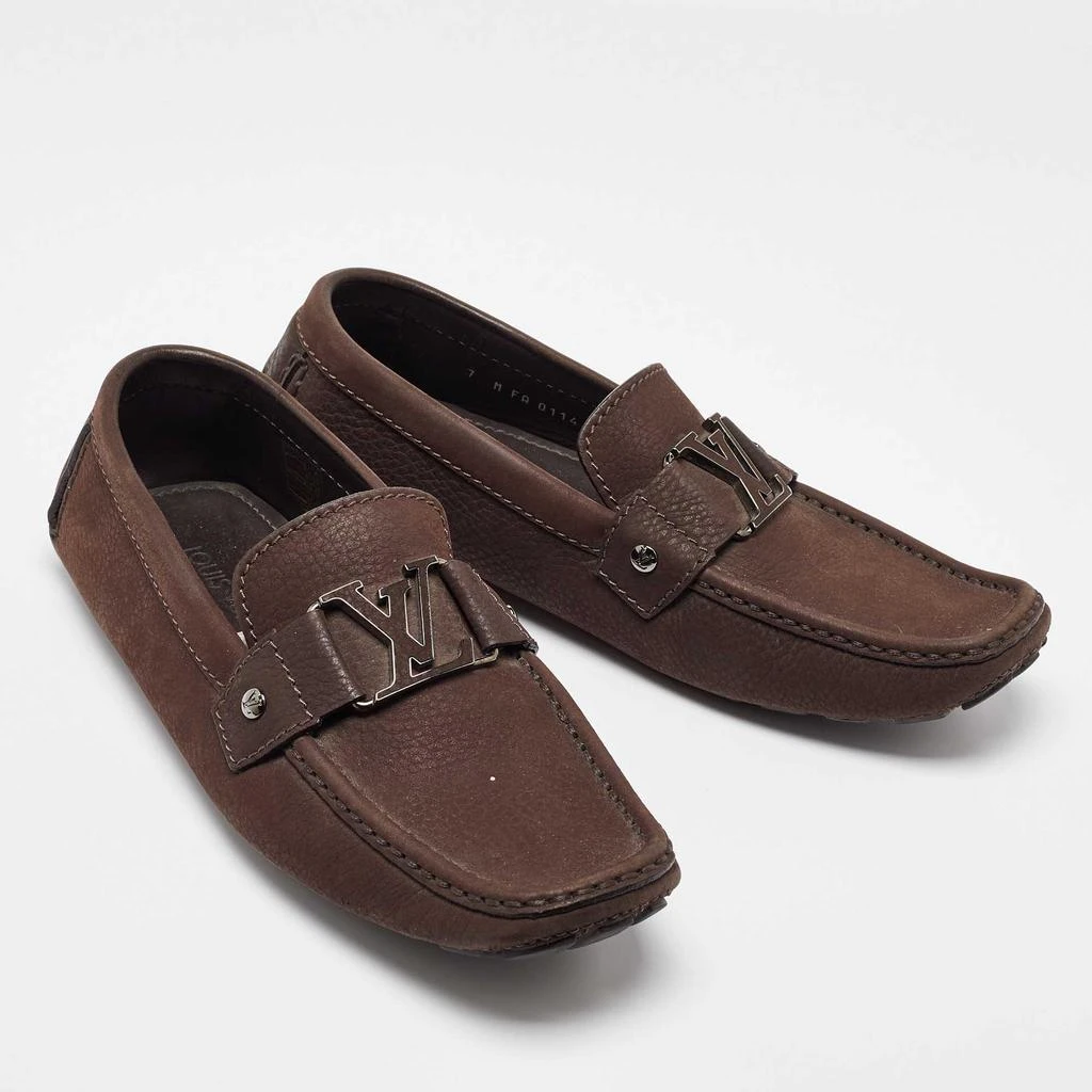 Louis Vuitton Louis Vuitton Dark Brown Leather Monte Carlo Loafers Size 41 4