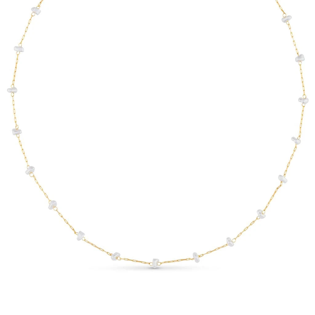 Orelia London Pearl Stationed Chain Necklace 1