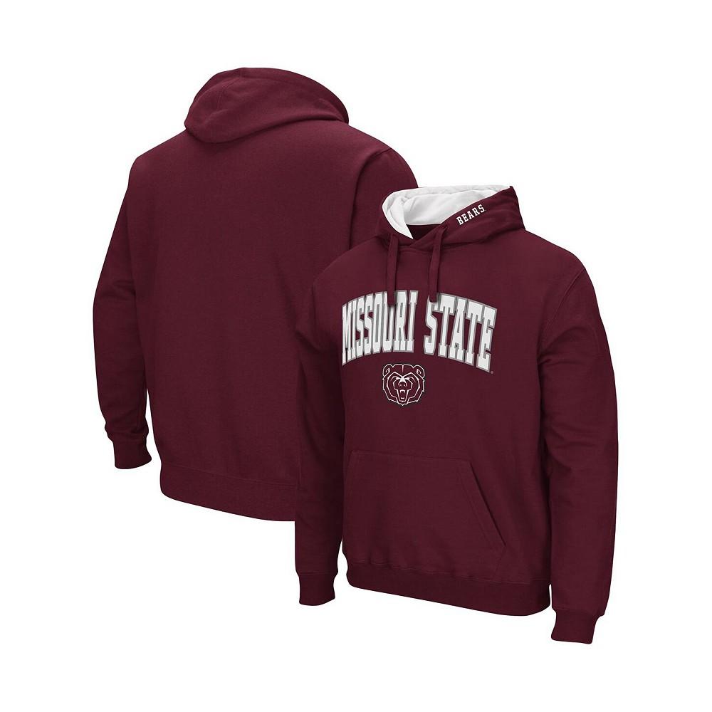 Colosseum Men's Maroon Missouri State University Bears Arch and Logo Pullover Hoodie
