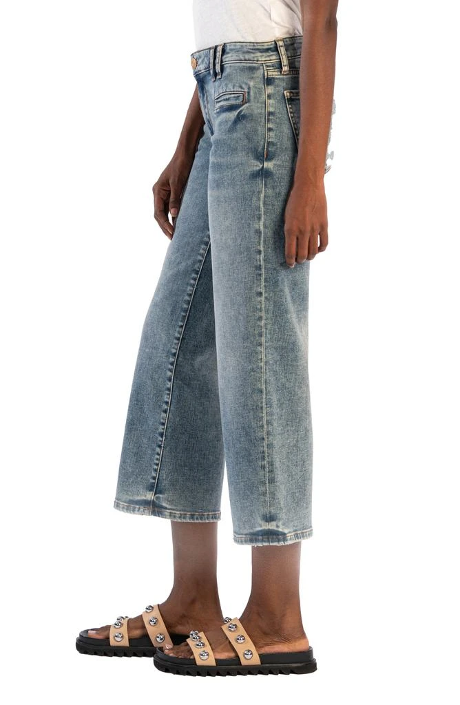 KUT from the Kloth Welt Pocket Mid Rise Ankle Wide Leg Jeans 3