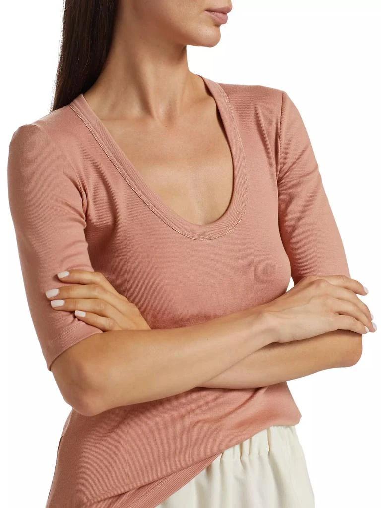 Fabiana Filippi Glitter-Trim Jersey T-Shirt 6