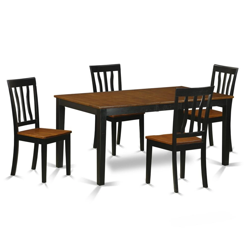 East West Furniture 5  PC  Kitchen  Table  set-Dining  Table  and  4  Wood  Kitchen  Chairs 2