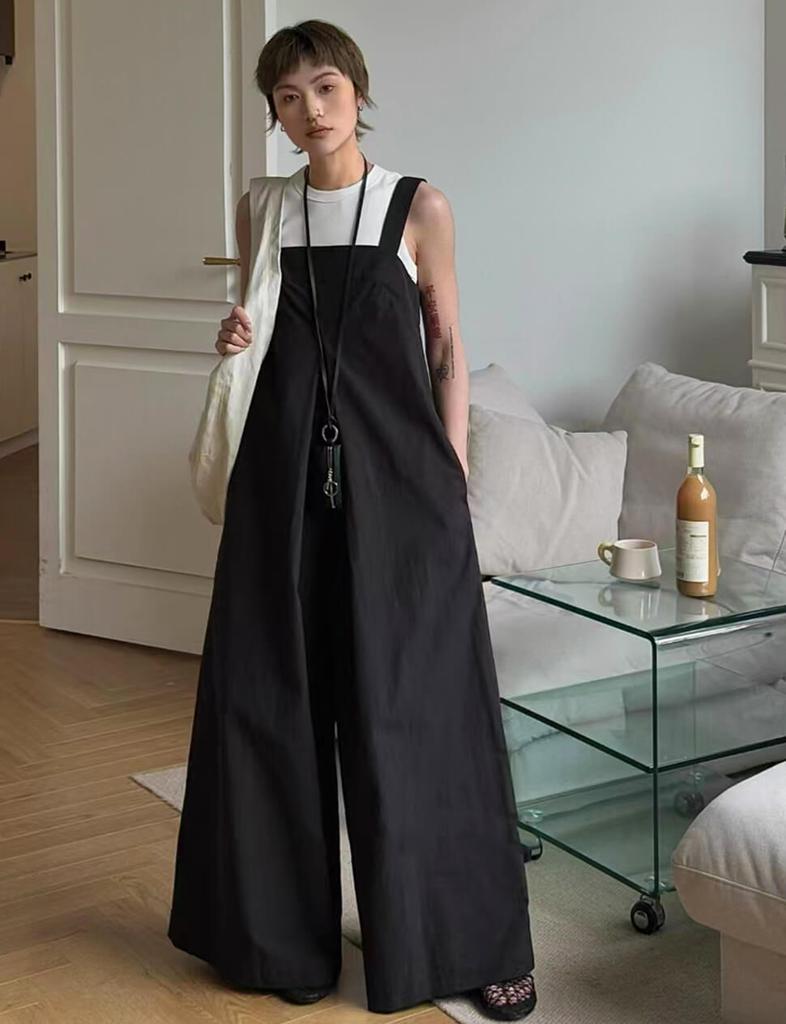 Pixie Market Black Wide Leg Jumpsuit-PREORDER