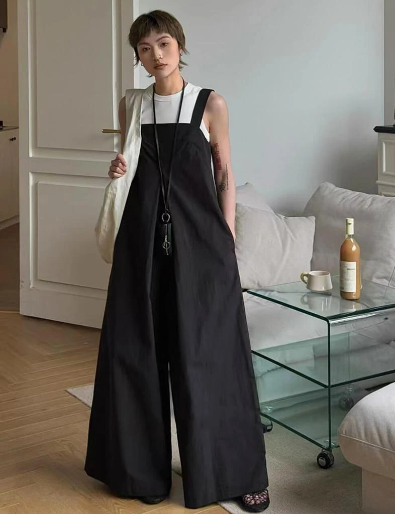 Pixie Market Black Wide Leg Jumpsuit-PREORDER 1