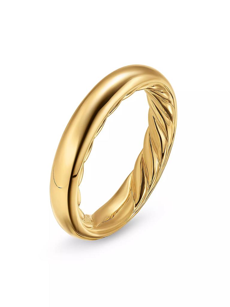 David Yurman DY Mercer Band Ring in 18K Yellow Gold, 3.7MM