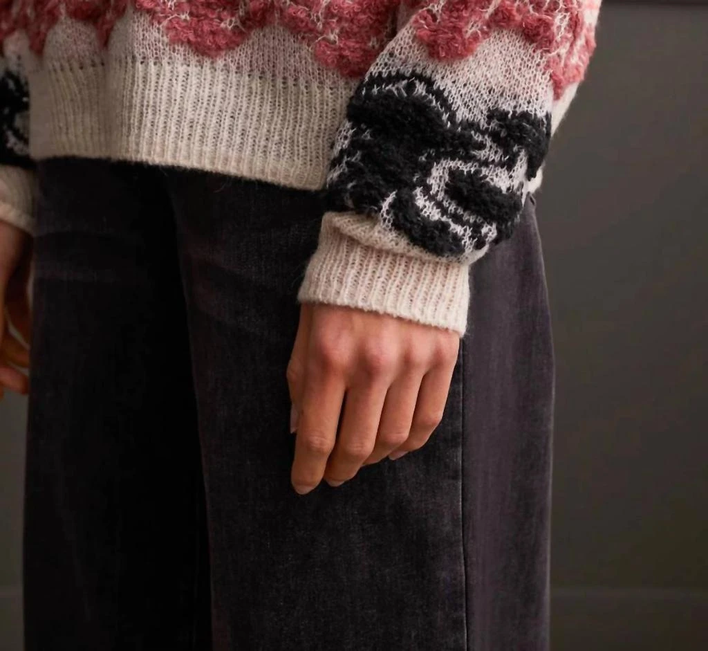 Tribal Tribal - Loop Yarn Vneck Sweater 4