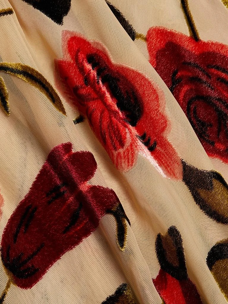 Rodarte Floral Velvet Devoré Cape Gown 7
