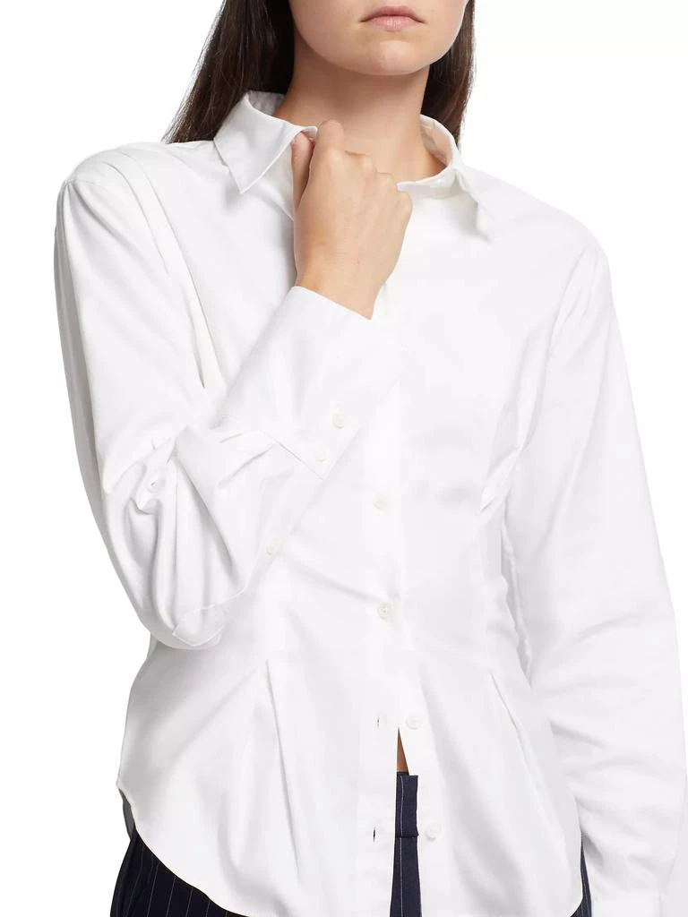 Reformation Becker Cotton Poplin Button-Down Shirt 6