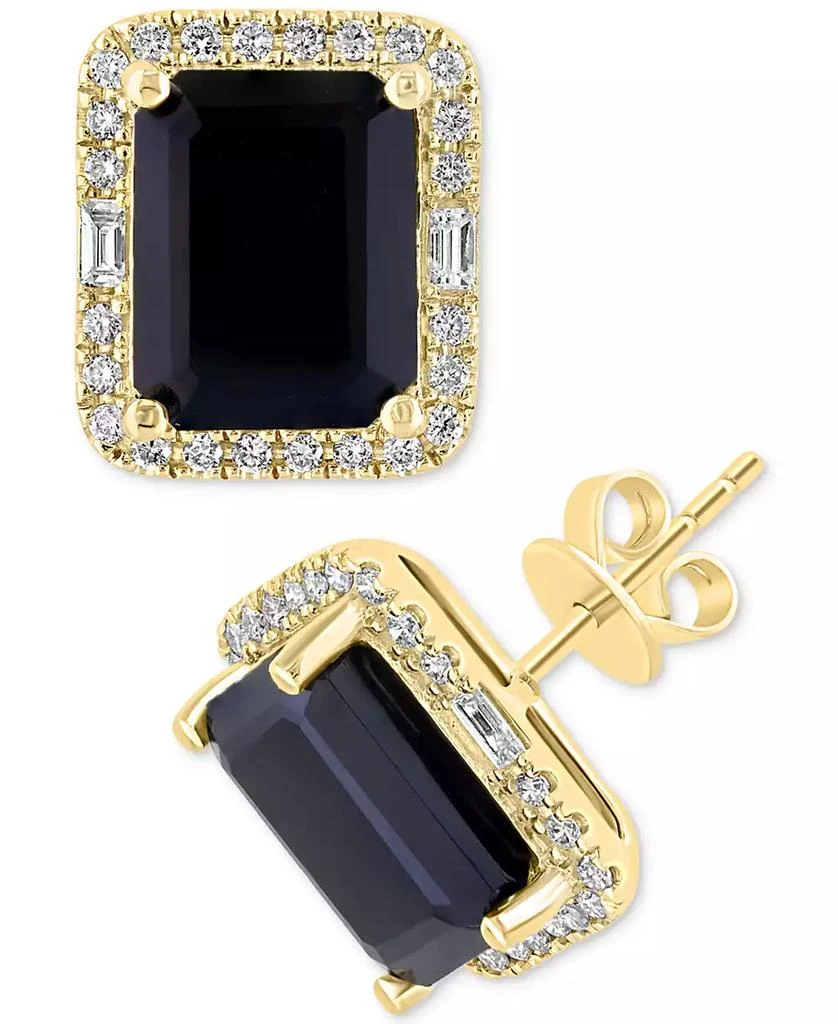 Effy EFFY® Pink Amethyst (5-1/2 ct. t.w.) 
Diamond (3/8 ct. t.w.) Halo Stud Earrings in 14k Gold (Also in Additional Gemstones)