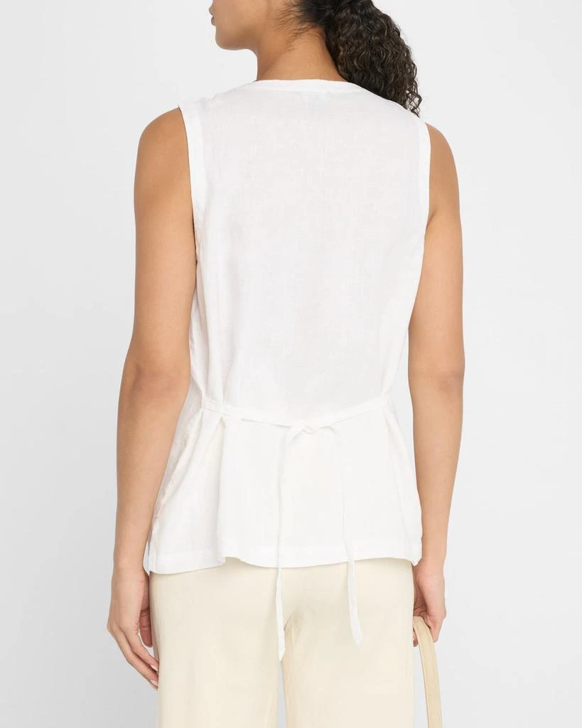 Eileen Fisher Button-Down Organic Linen Vest 3