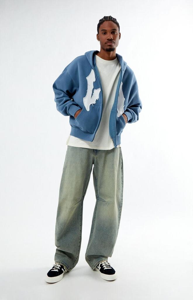 PacSun LA Raw Applique Full Zip Hoodie - Hoodies - BeyondStyle