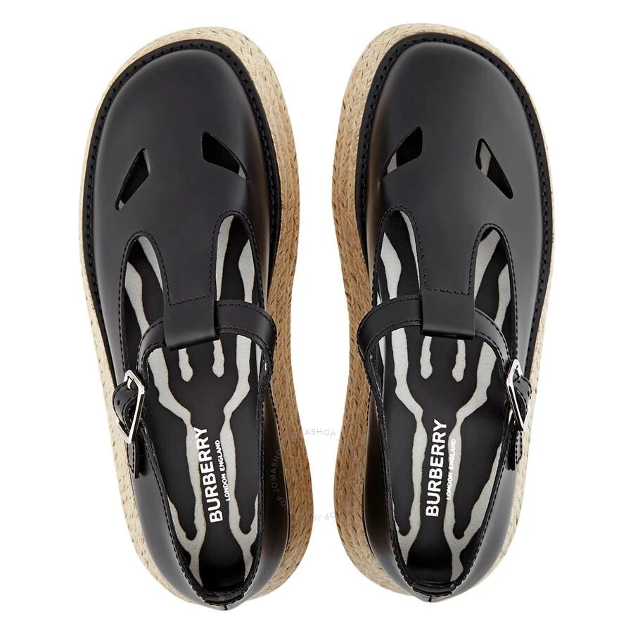 Burberry Black Aldywych Flatform Leather Espadrilles 3