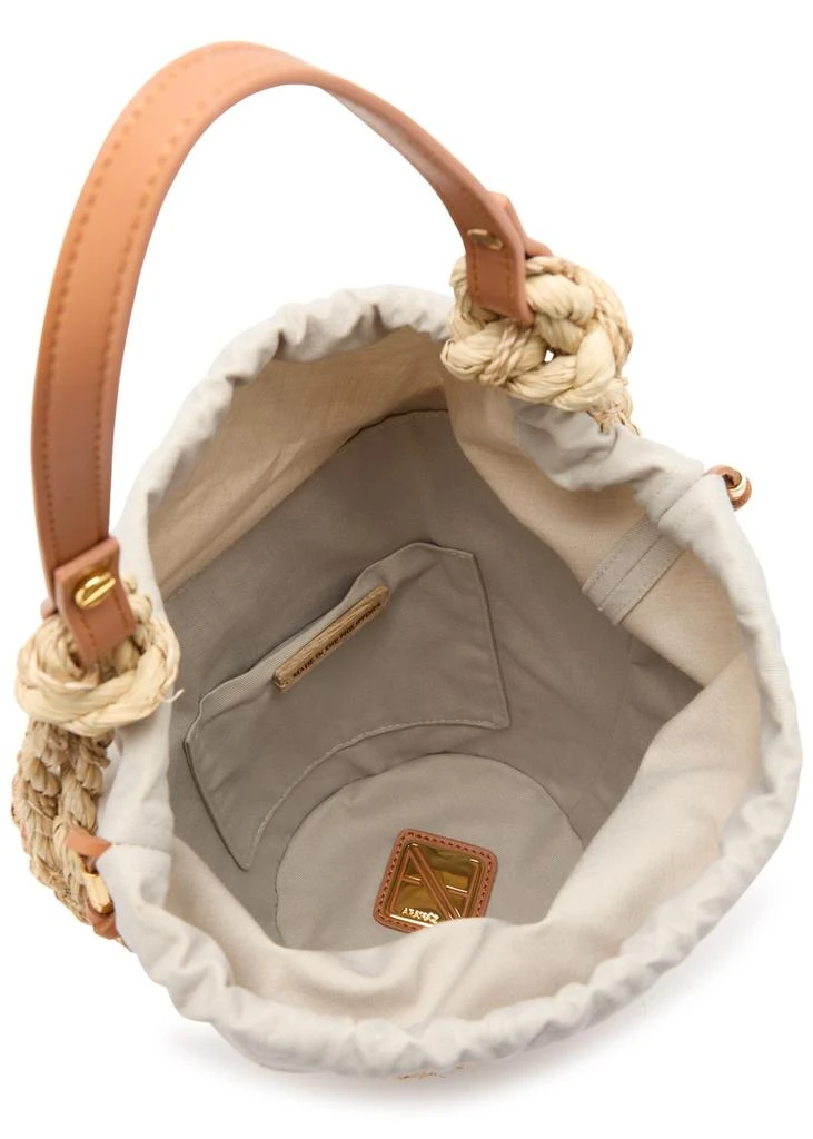 ARANAZ Pail raffia bucket bag 4