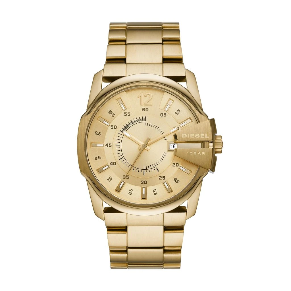 Diesel Men's Master Chief Three-Hand Date, Gold-Tone Stainless Steel Watch 1