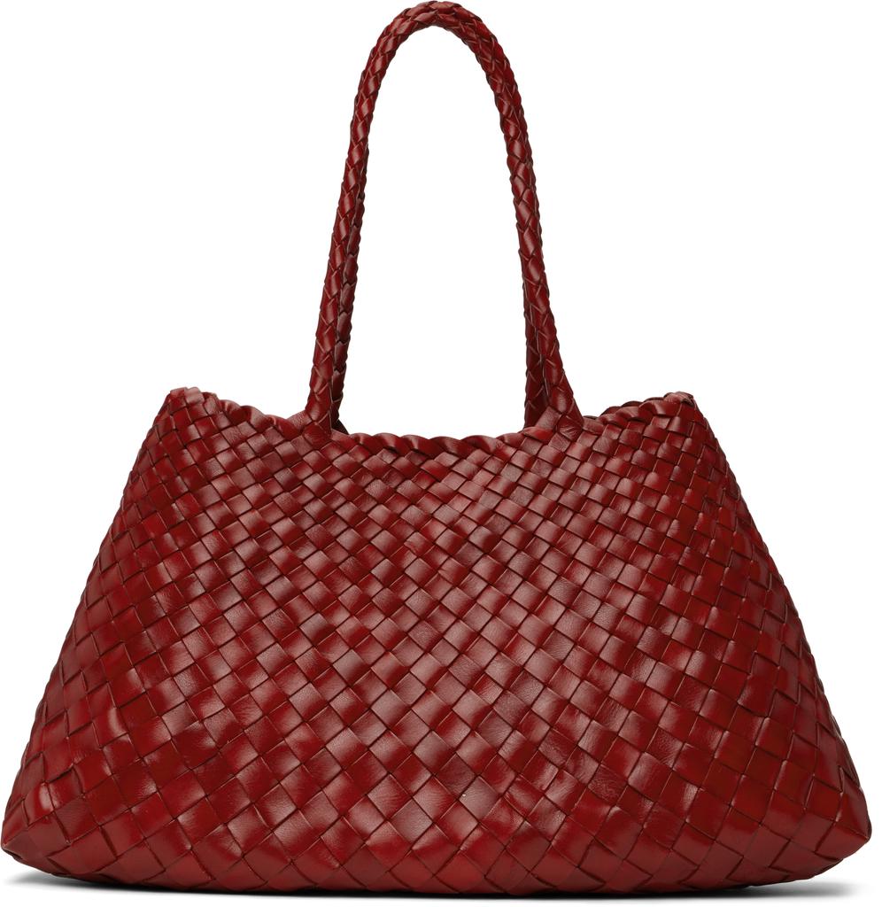 Shop Egola Hand-braided Leather Tote Bag on Sale at