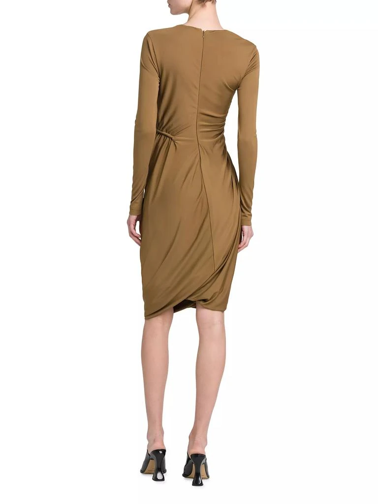 Bottega Veneta Asymmetric Brooch-Embellished Midi-Dress 5