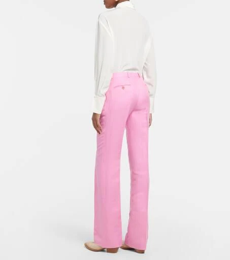 ETRO Linen and silk straight-leg pants 3
