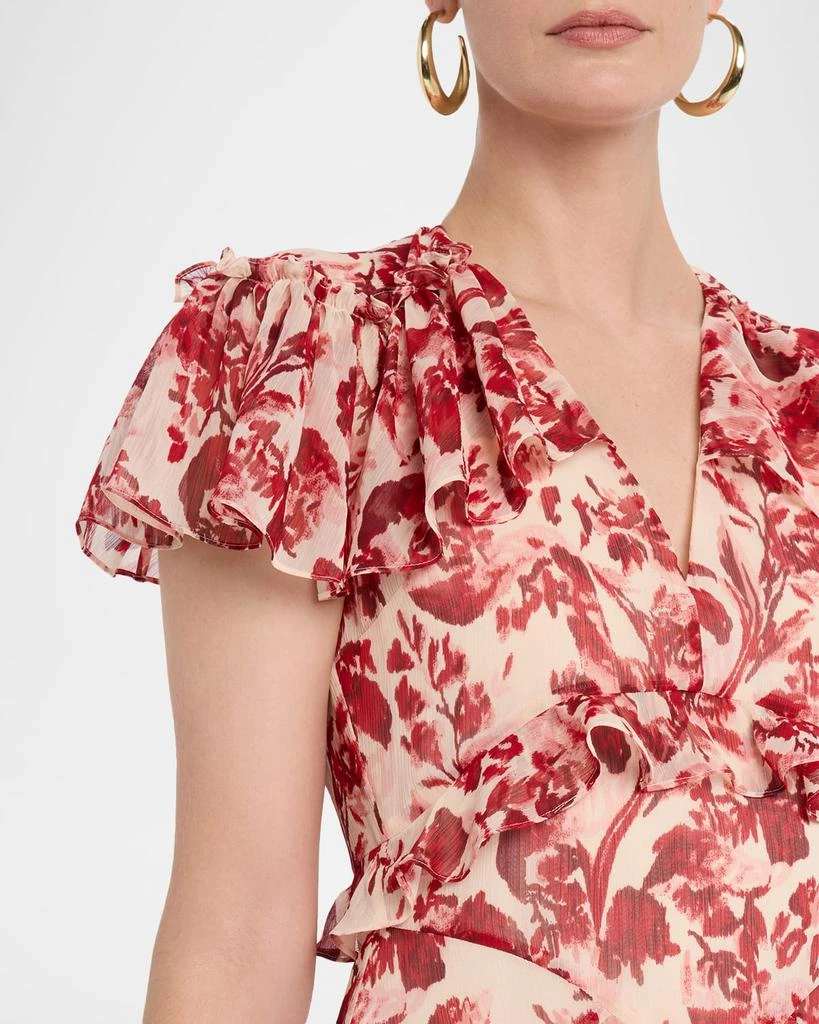 Cinq a Sept Tatum Floral Ruffled Maxi Dress 5