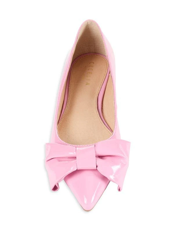 Cecelia New York Brie Bow Patent Leather Ballet Flats 5