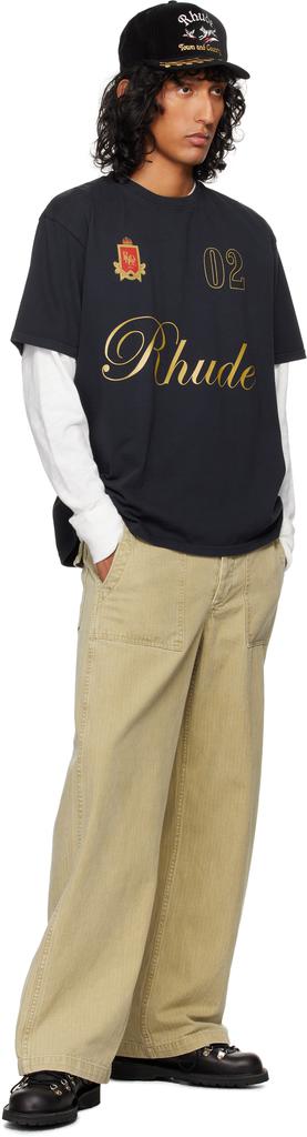 Black 'Rhude' Script T-shirt – On Sale Now with Up to 46