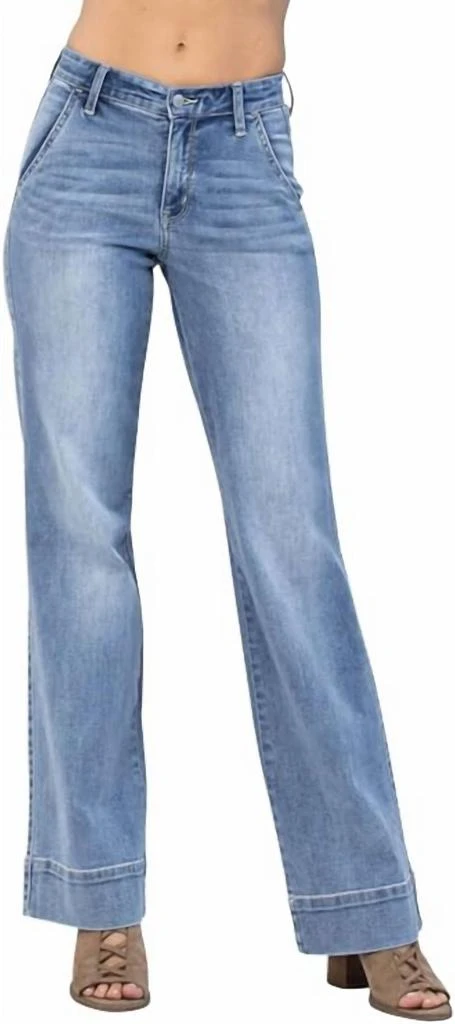 Judy Blue Judy Blue - Mid Rise Wide Leg Jeans 3