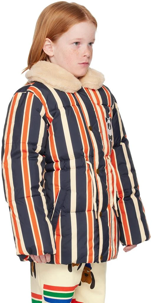 Mini Rodini Kids Red & Navy Panda Puffer Jacket 2