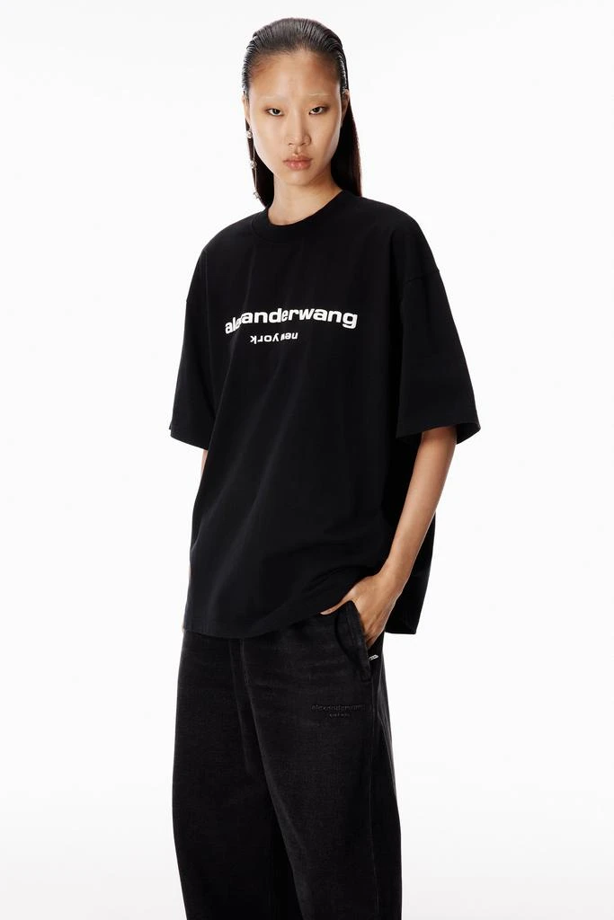Alexander Wang Puff Logo Short Sleeve Tee